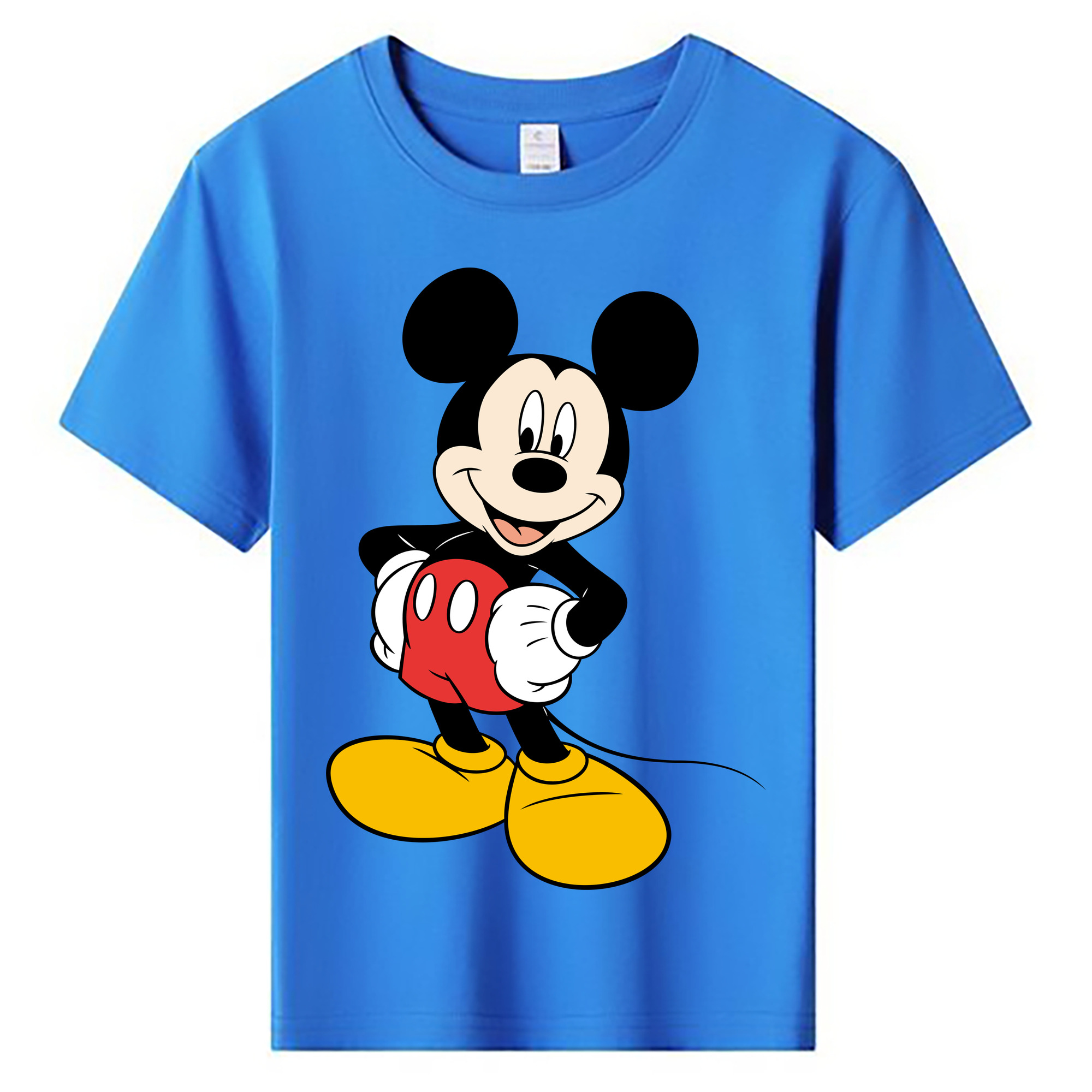 ミッキーマウス Mickey Mouse 綿100％キッズTシャツ（フロントプリント）